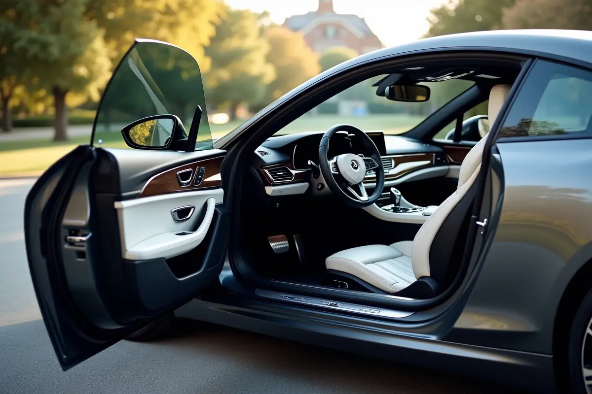 luxury car with good and smart interior features