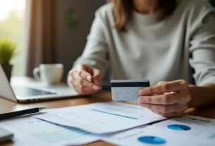 person using credit card responsibly to build stronger credit history
